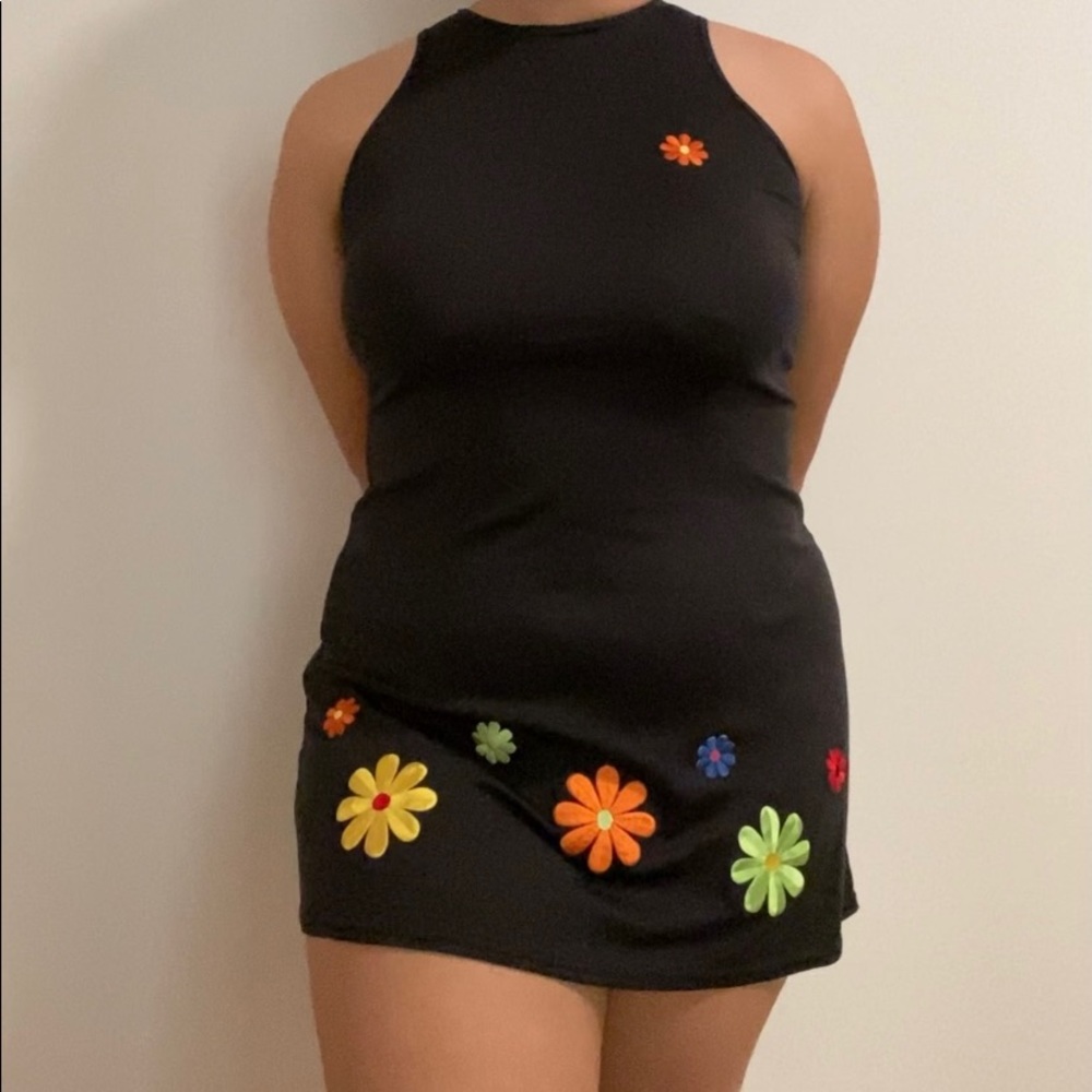 Vintage 60s 70s style sleeveless A-line Dress